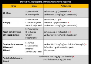 Menenjit hastalarında ampirik antibiyotik seçimi