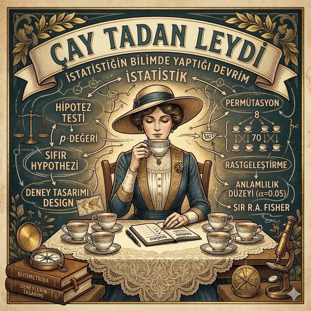 Çay Tadan Leydi - Lady Tasting Tea
